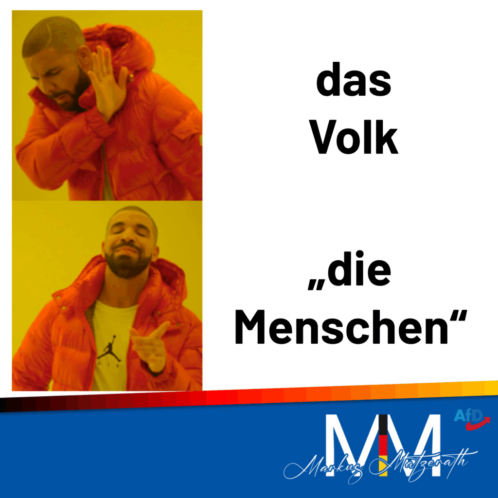 das Volk und "die Menschen"