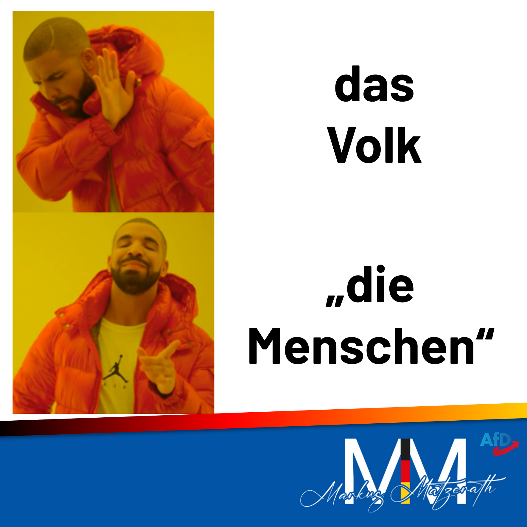 das Volk und "die Menschen"