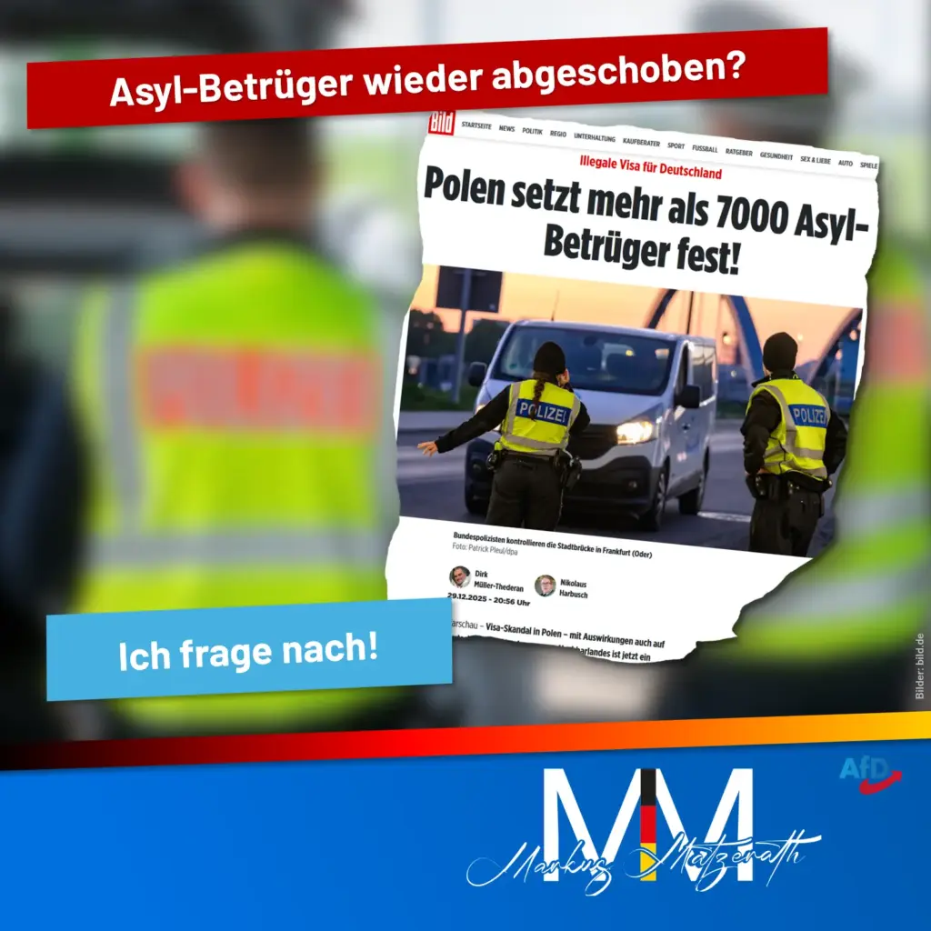 Asyl-Betrüger wieder abgeschoben? BILD: "Illegale Visa für Deutschland: Polen setzt mehr als 7000 Asyl-Betrüger fest!" Ich frage nach!